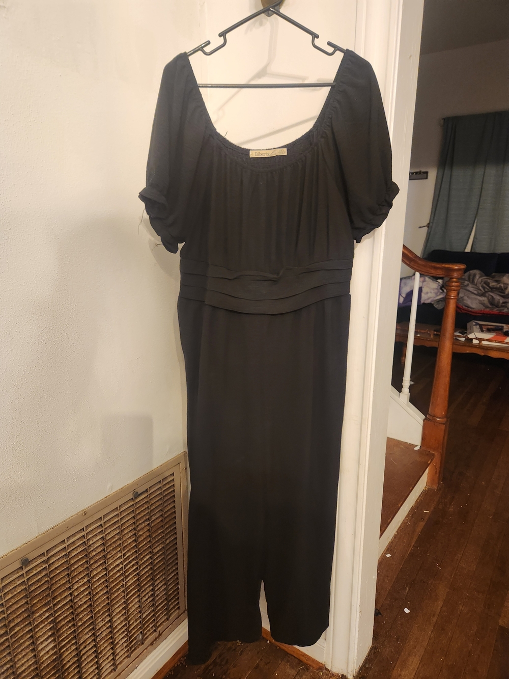 Liberty Love Black Wide-Leg Scoop-Neck Jumpsuit